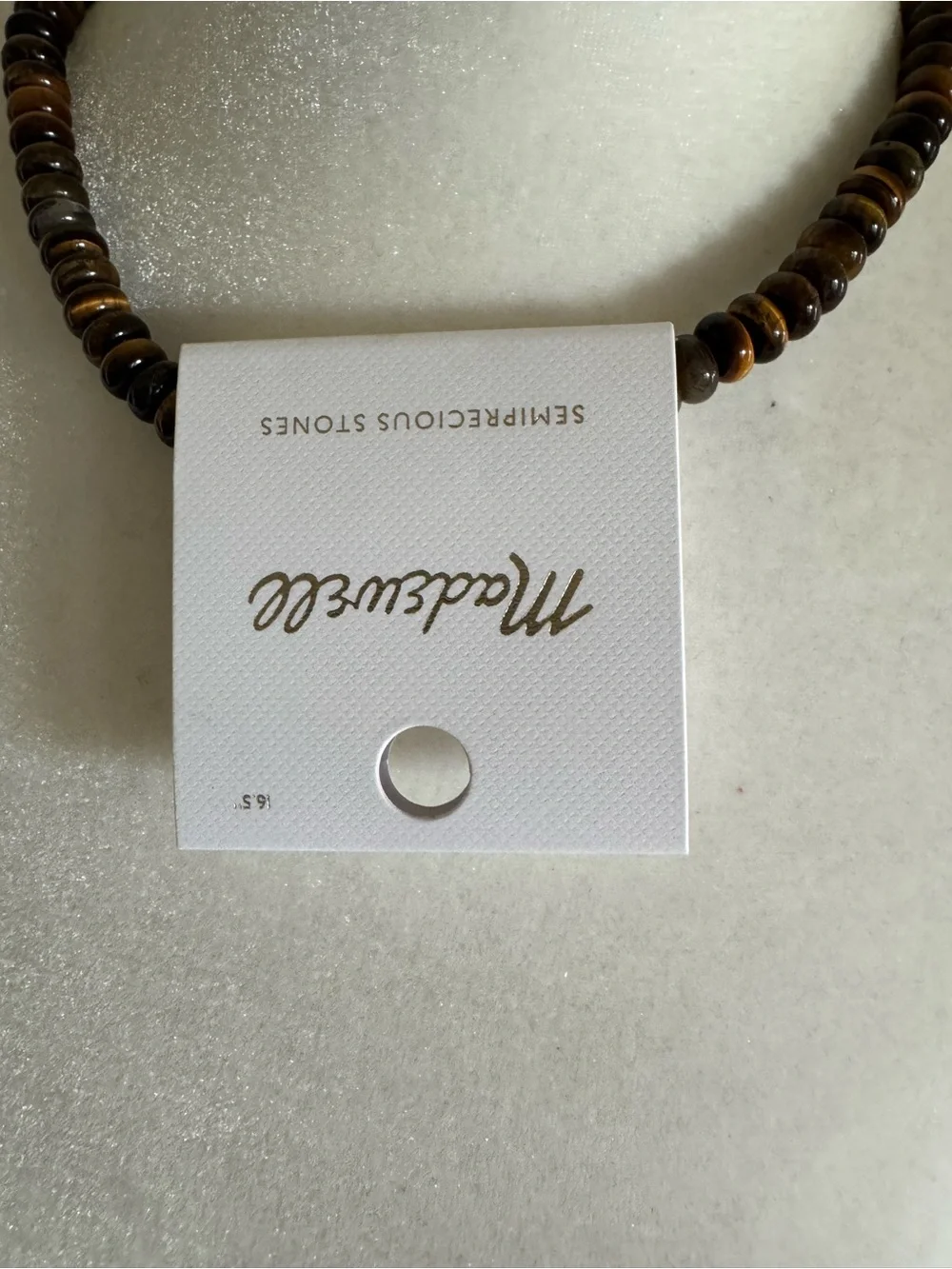 Madewell Semiprecious Beaded Carabiner Charm Necklace - Picture 6 of 6